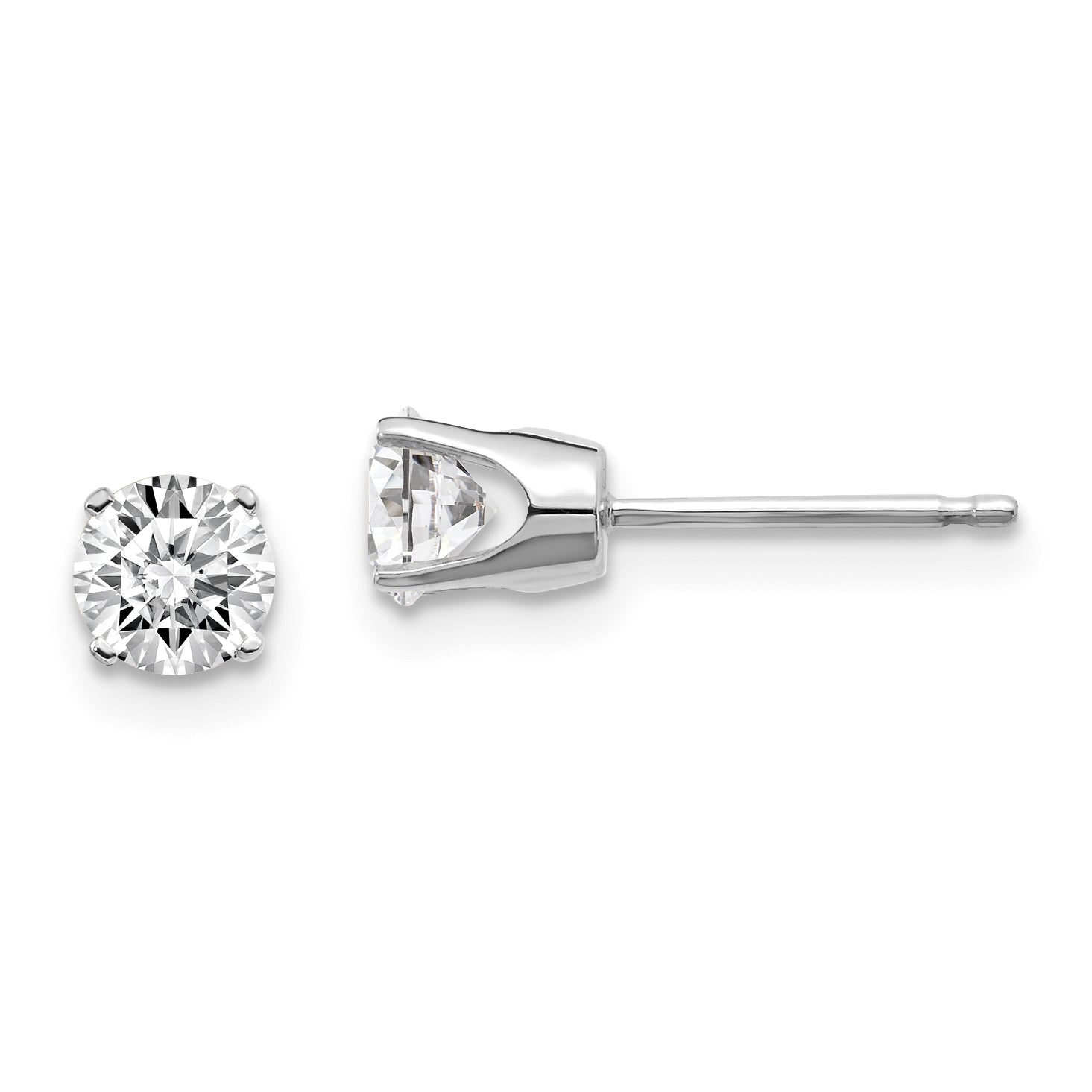14K Weißgold 0,75 ct. I1 J-K Diamant-Ohrstecker mit Steckverschluss