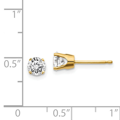 14 Karat 585 Diamant-Ohrstecker, 0,85 ct., I2, K-L, mit Steckverschluss