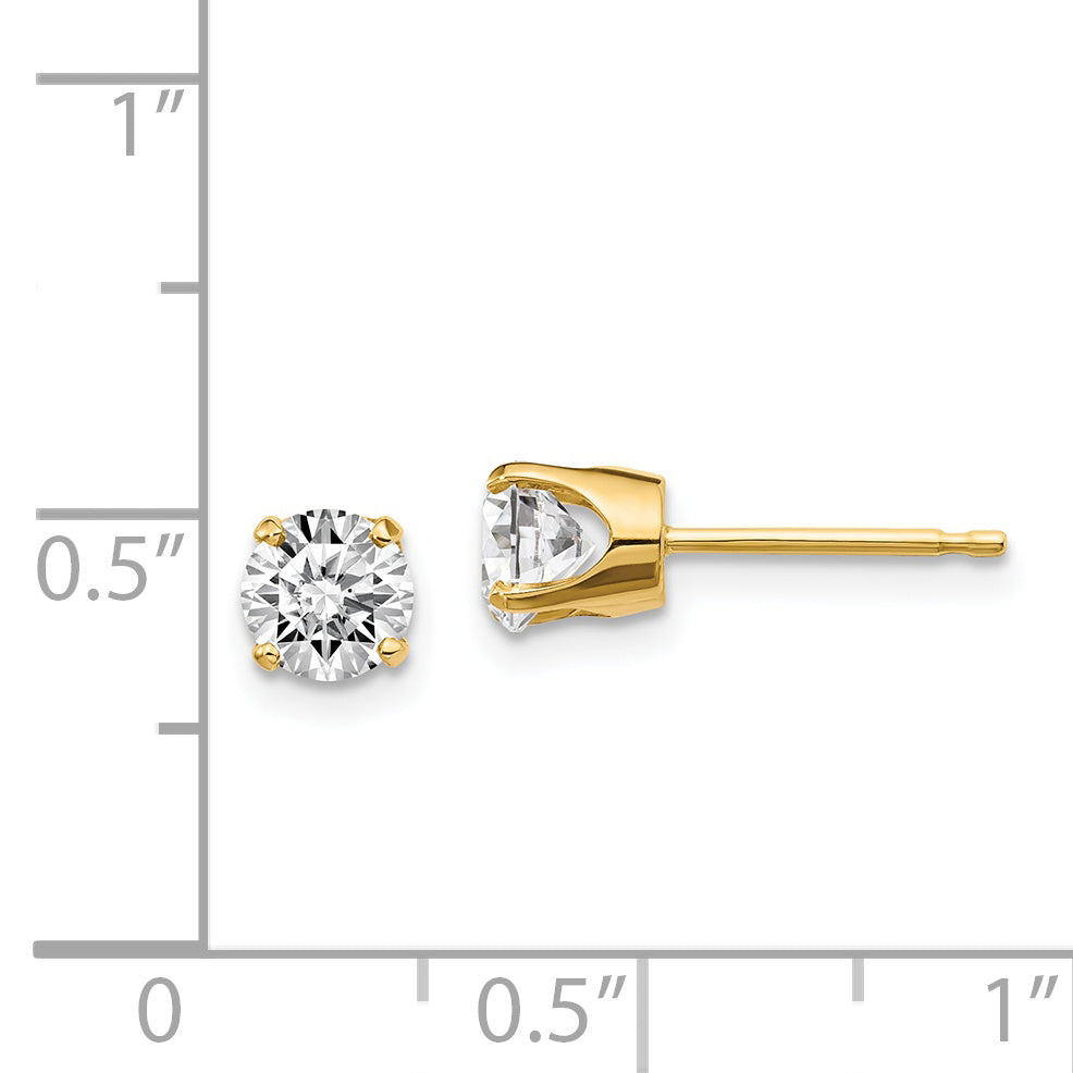 14K Gelbgold 0,95 ct. I1 J K Diamant-Ohrstecker mit Steckverschluss