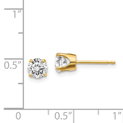 14K Gelbgold 0,95 ct. I1 J K Diamant-Ohrstecker mit Steckverschluss
