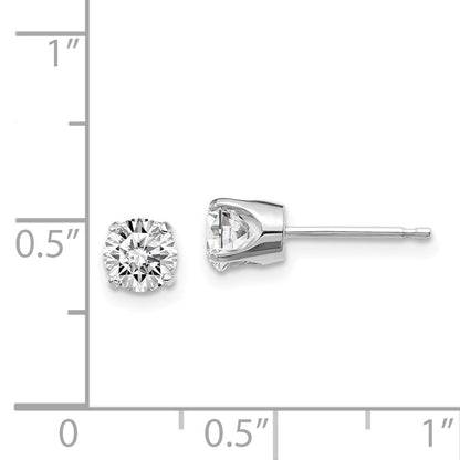 14K Weißgold 0,95 ct. I1 J K Diamant-Ohrstecker mit Steckverschluss
