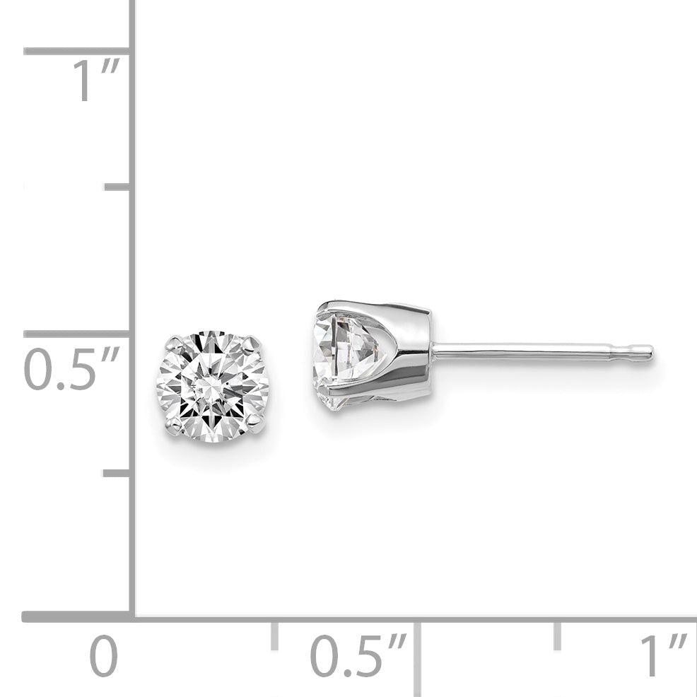 14K Weißgold Diamant-Ohrstecker, 0,95 ct., I2, K L, mit Stecksystem
