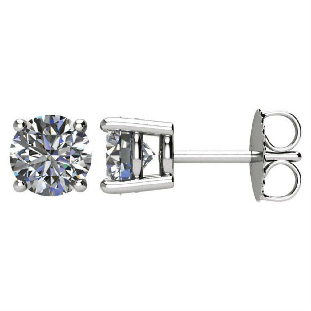 Zertifiziert 1.50 ct Diamant Ohrringe in 14kt Weißgold