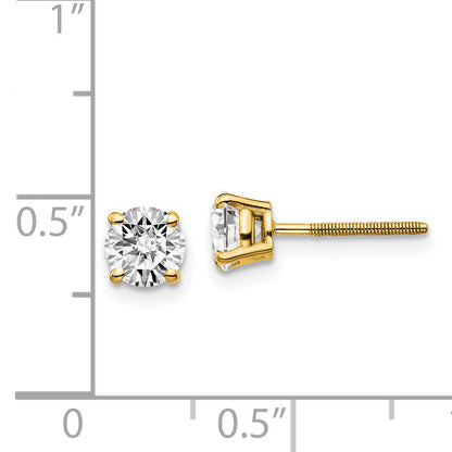 14 Karat Diamant-Ohrstecker mit VS2/SI1 G I Diamanten, 1,00 ct., mit Gewinde-Verschluss