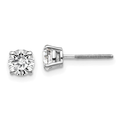 14K Weißgold Diamant-Ohrstecker, 1,00 ct., VS2/SI1, G I, mit Schraubverschluss (Ein-/Aussteckpfosten)