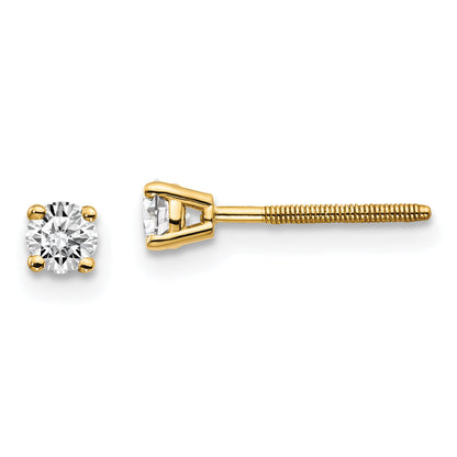 14 Karat 0,25 ct. SI3 G-I Diamant-Ohrstecker mit ab- und aufschraubbarem Stift