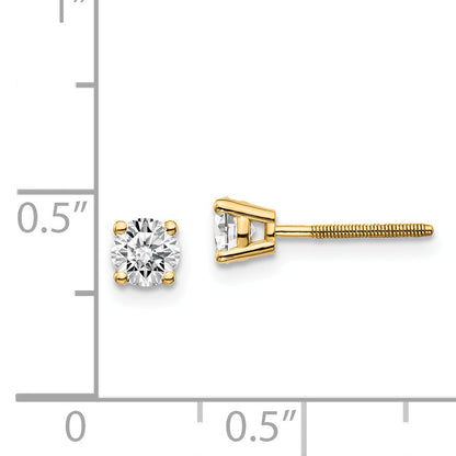 14 Karat Gelbgold Diamant-Ohrstecker, 0,60 ct., VS2/SI1, G/I, mit Gewindeverschluss