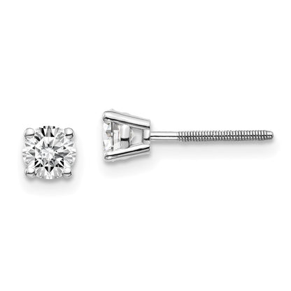 14 Karat Weißgold 0,60 ct. SI3 G-I Diamant-Ohrstecker mit Schraubverschluss