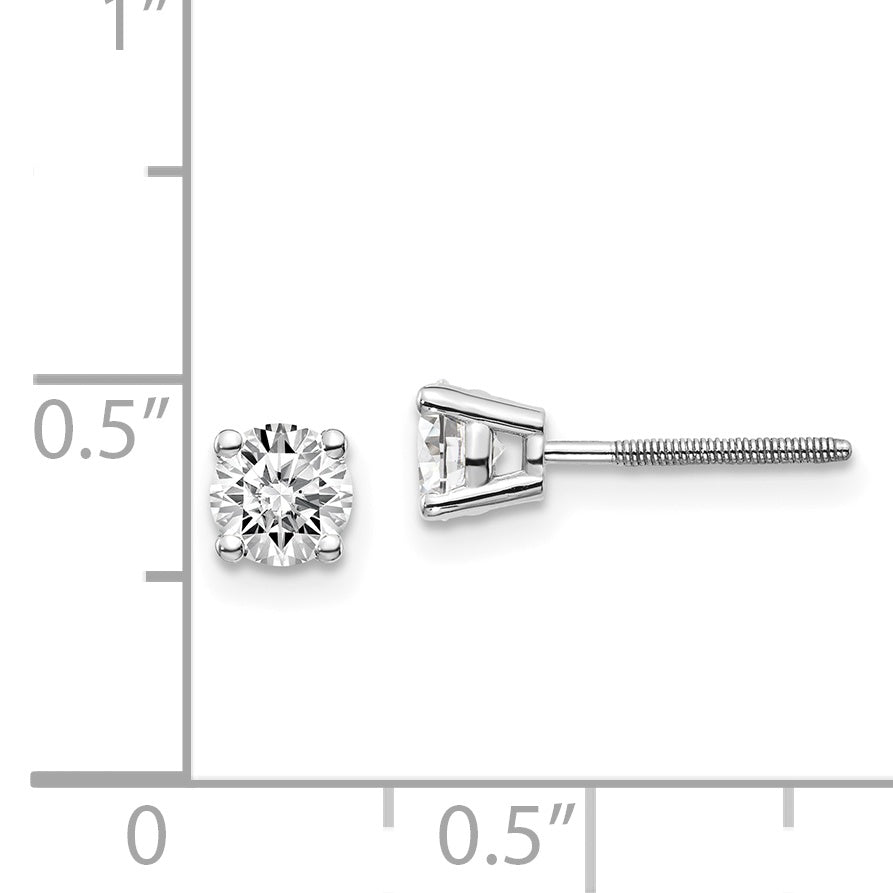14K Weißgold 0,70 ct. VS2/SI1 G I Diamant-Ohrstecker mit auf-/absteckbarem Verschluss