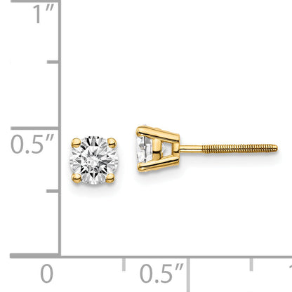 14K Diamant-Ohrstecker mit 0,75 ct. Gesamtgewicht VS2/SI1 G I und Gewinde-Verschluss