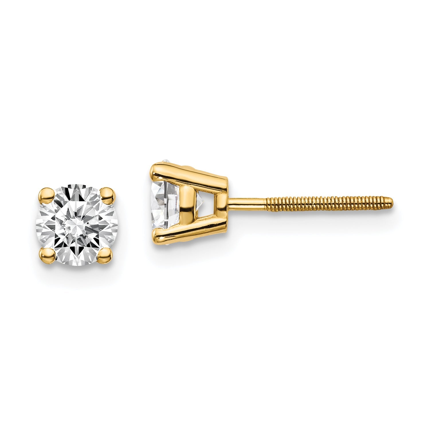 14 Karat Diamant-Ohrstecker, 0,85 ct., VS2/SI1, G-I, mit Gewinde-Aufsteckverschluss