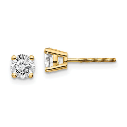 14 Karat Gelbgold Diamant-Ohrstecker, 0,85 ct., SI3, G, I, mit Gewinde-Verschluss