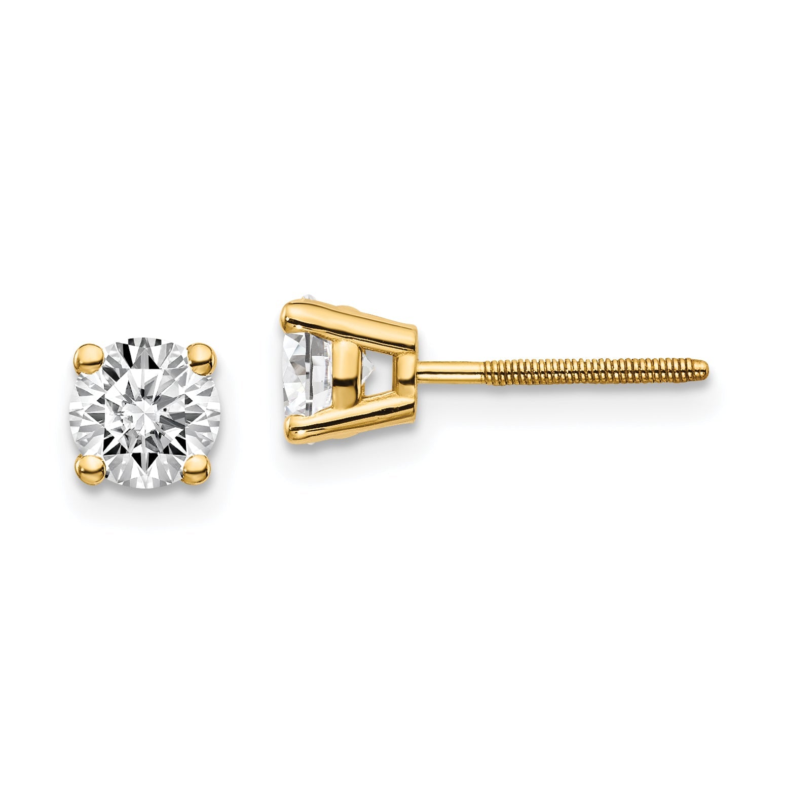 14 Karat 0,95 ct. VS2/SI1 G I Diamant-Ohrstecker mit Schraubverschluss