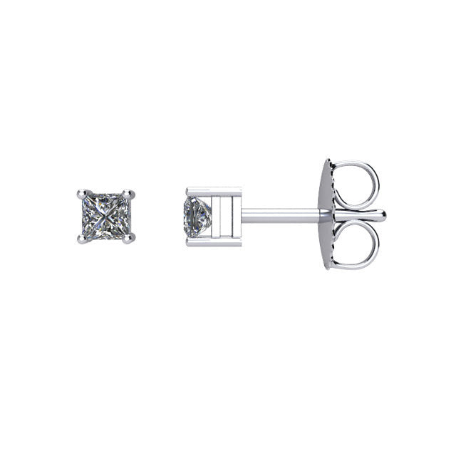1/4 ct Diamant Ohrringe in 14kt Weißgold