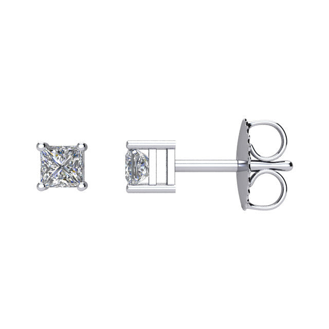 1/3 ct Diamant Ohrringe in 14kt Weißgold