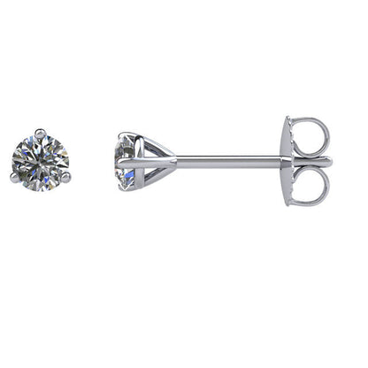 1/5 Ct Diamant Friction Stecker Ohrstecker in 14kt Weißgold