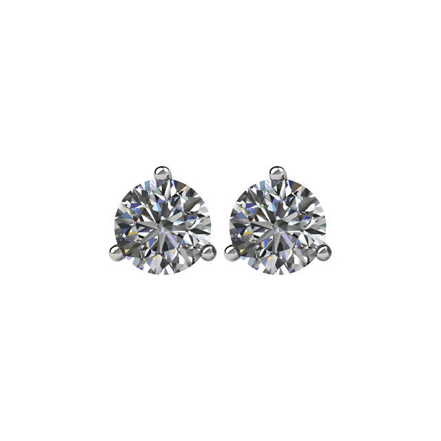 1/3 ct Diamant Friction Stecker Ohrstecker in 14kt Weißgold