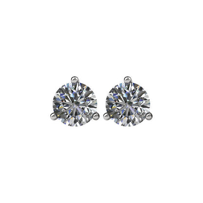 1/3 ct Diamant Friction Stecker Ohrstecker in 14kt Weißgold