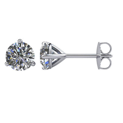 3/4 ct Diamant Friction Stecker Ohrstecker in 14kt Weißgold