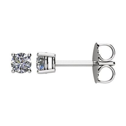 1/4 ct Diamant Friction Ohrstecker in 14kt Weißgold