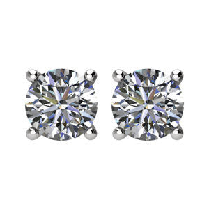 1/4 ct Diamant Friction Ohrstecker in 14kt Weißgold