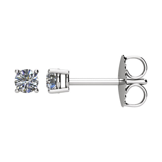 1/5 ct Diamant Friction Ohrstecker in 14kt Weißgold