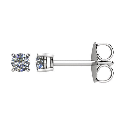 1/5 ct Diamant Friction Ohrstecker in 14kt Weißgold
