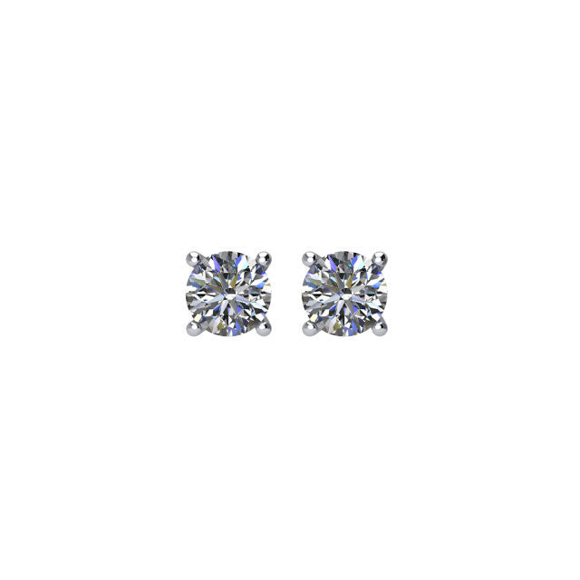 1/5 ct Diamant Friction Ohrstecker in 14kt Weißgold