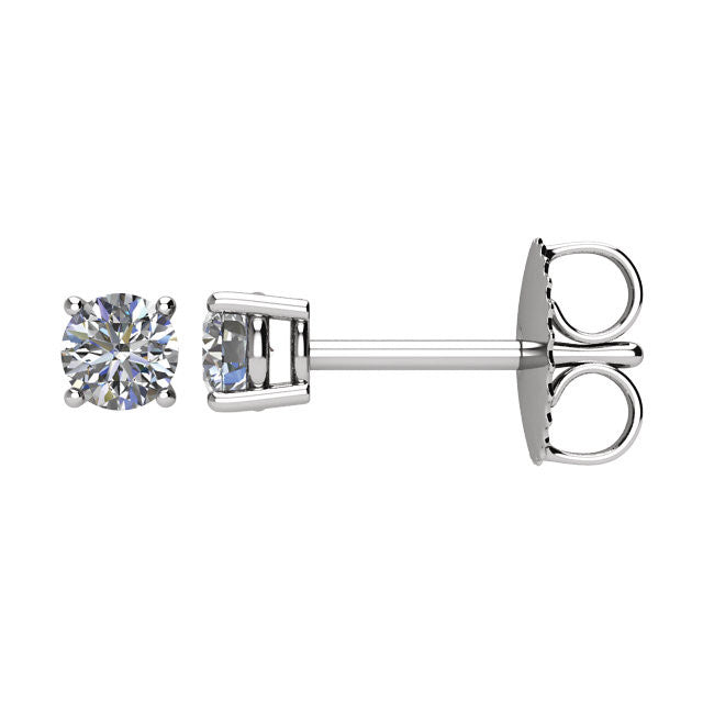 1/3 ct Diamant Friction Ohrstecker in 14kt Weißgold