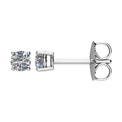 1/3 ct Diamant Friction Ohrstecker in 14kt Weißgold