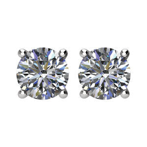 1/3 ct Diamant Friction Ohrstecker in 14kt Weißgold