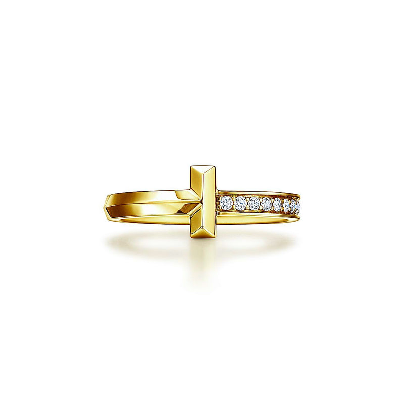 Ring mit natürlichen Diamanten 0,08 ct aus 14K Gelbgold, Roségold oder Weißgold