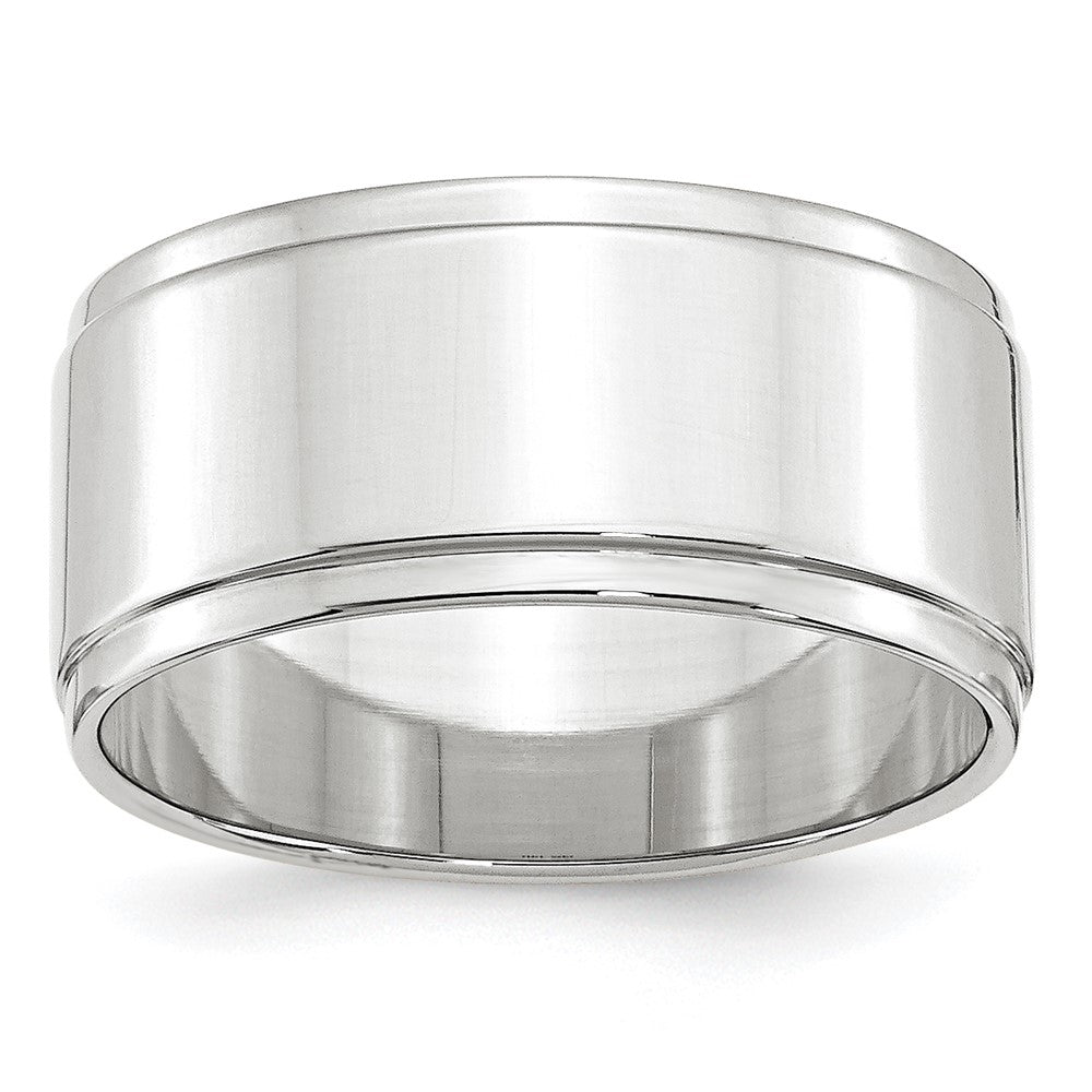 Sterlingsilber 10mm Flach mit Stufe Kante Ring Größe 10