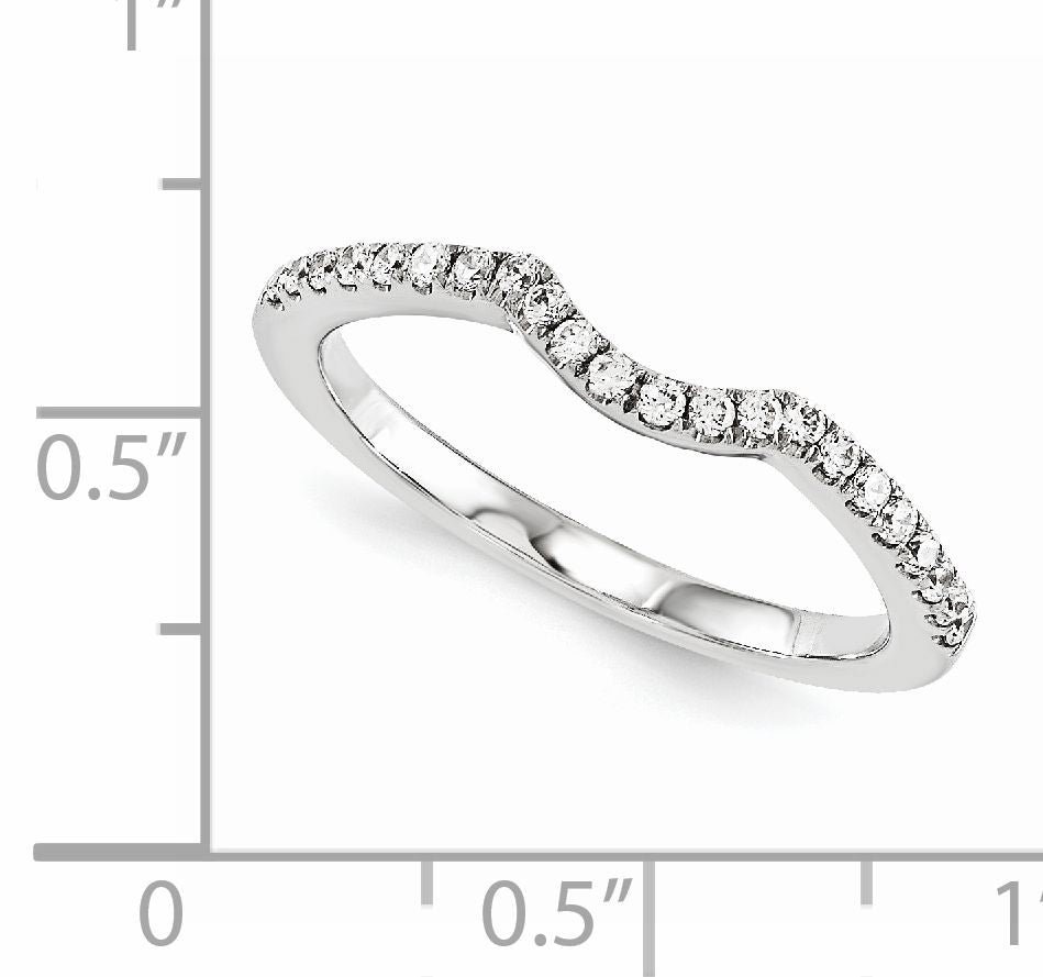 14K Weißgold Diamant-Trauring