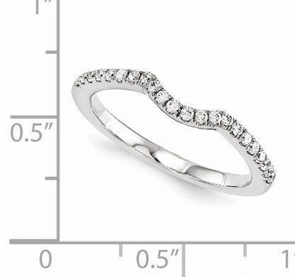 14K Weißgold Diamant-Trauring