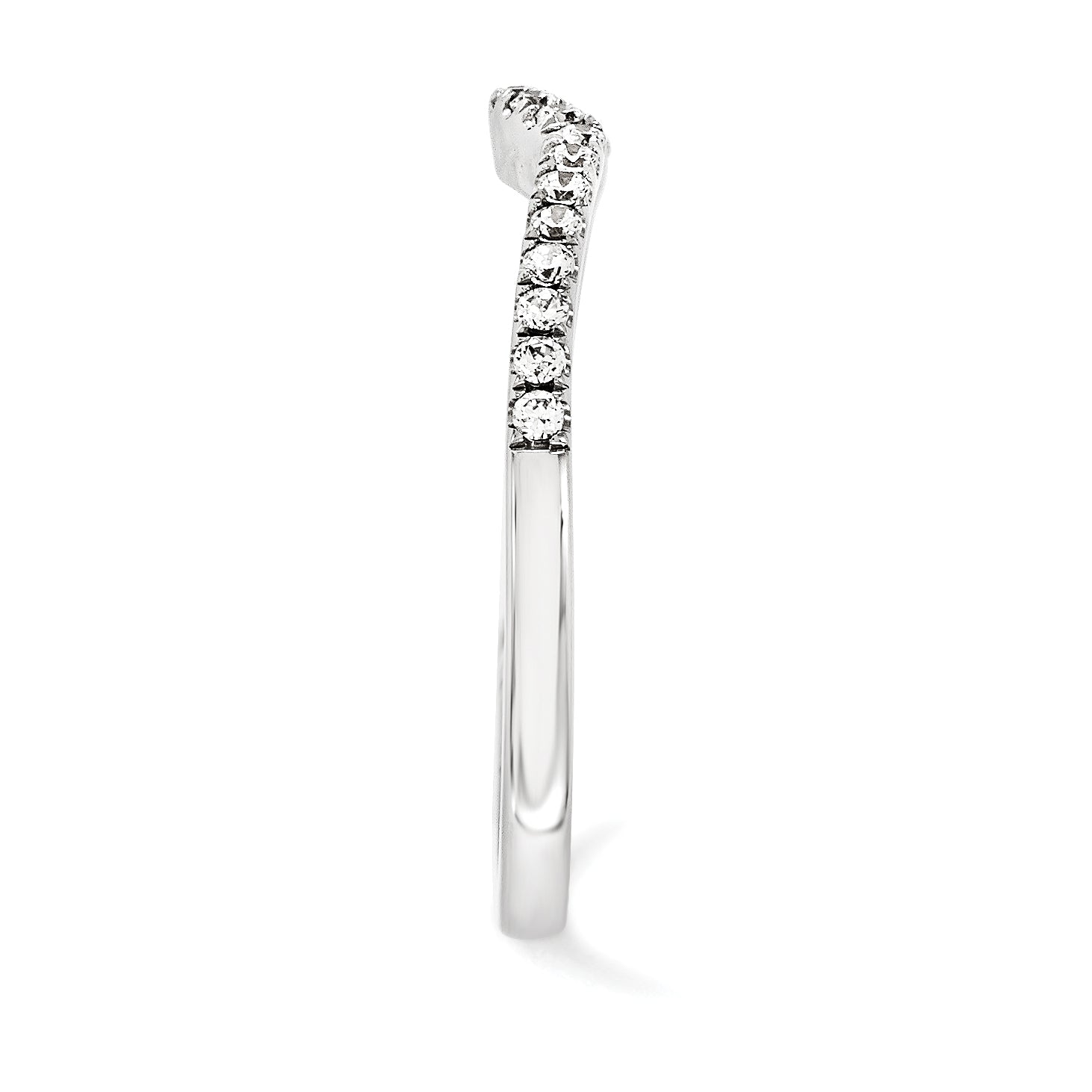 14K Weißgold Diamant-Trauring