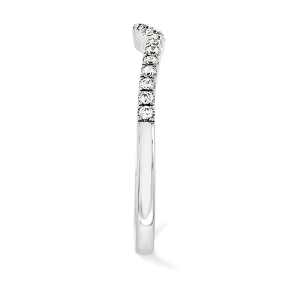 14K Weißgold Diamant-Trauring