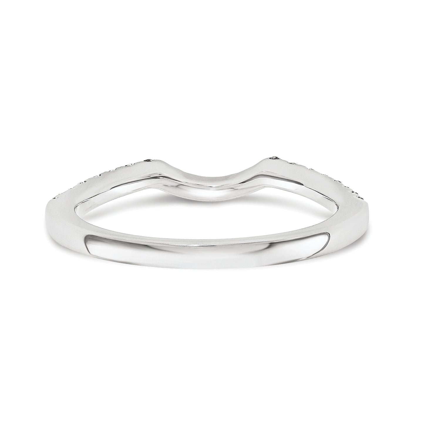 14K Weißgold Diamant-Trauring