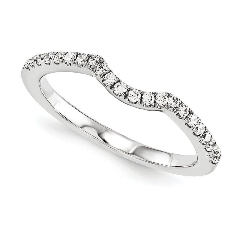 14K Weißgold Diamant-Trauring