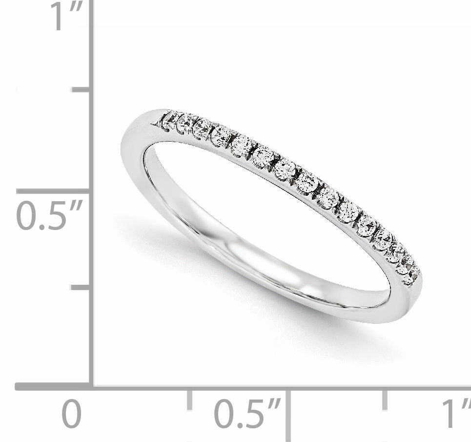 14K Weißgold Diamant-Trauring
