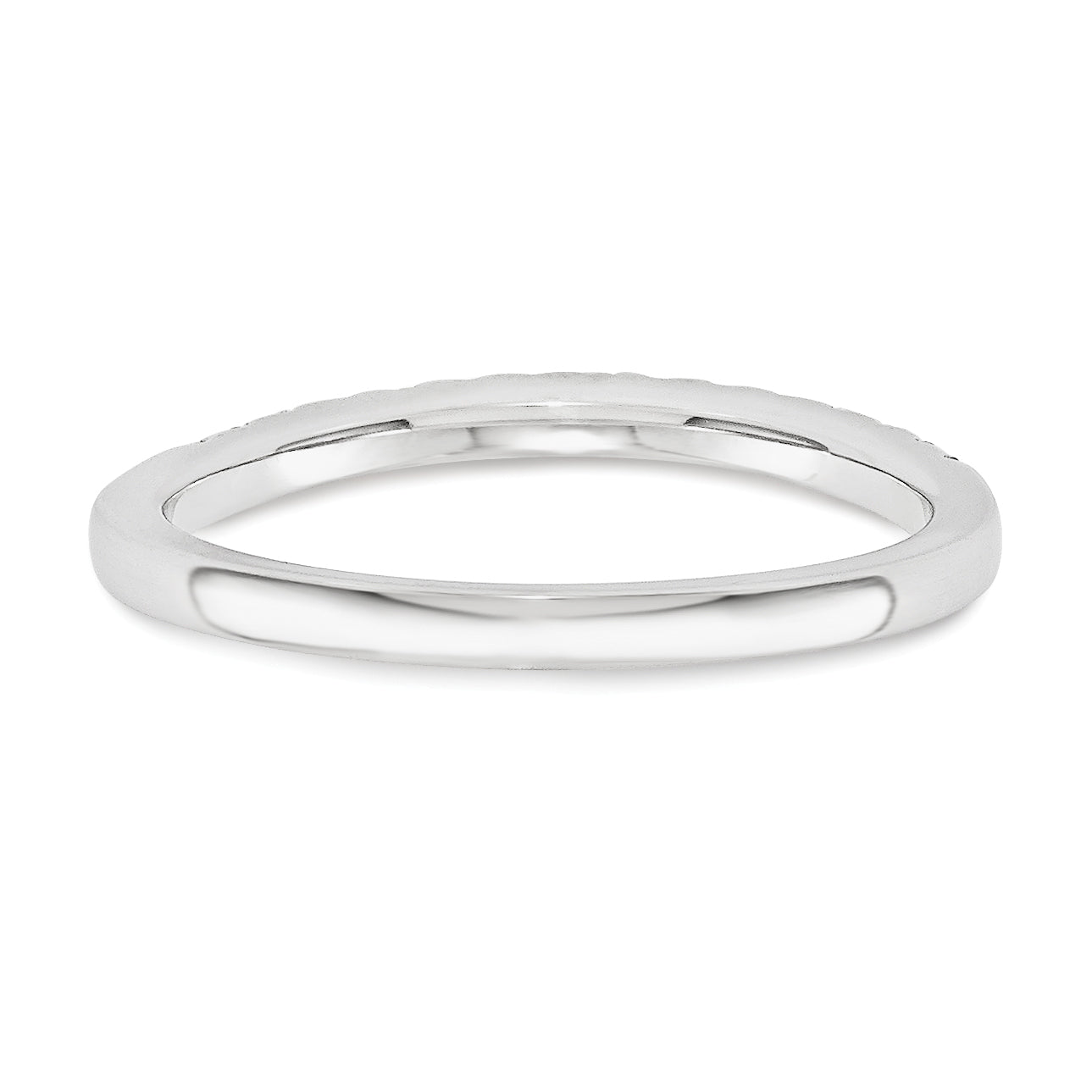 14K Weißgold Diamant-Trauring