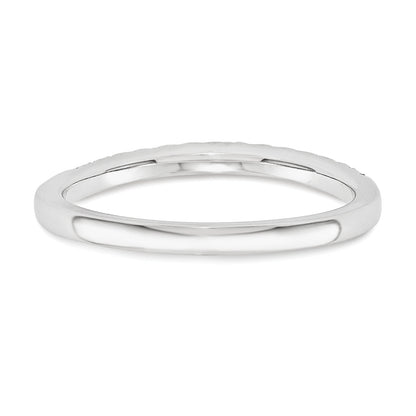 14K Weißgold Diamant-Trauring