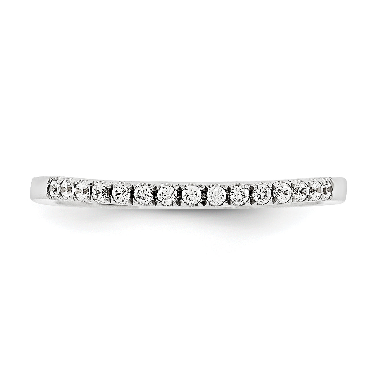 14K Weißgold Diamant-Trauring