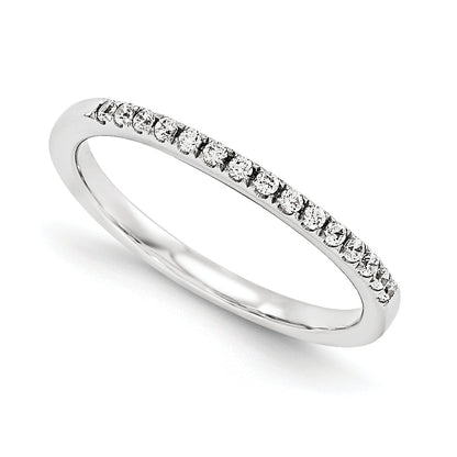 14K Weißgold Diamant-Trauring