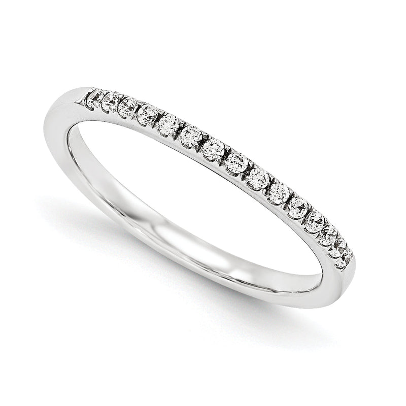 14K Weißgold Diamant-Trauring