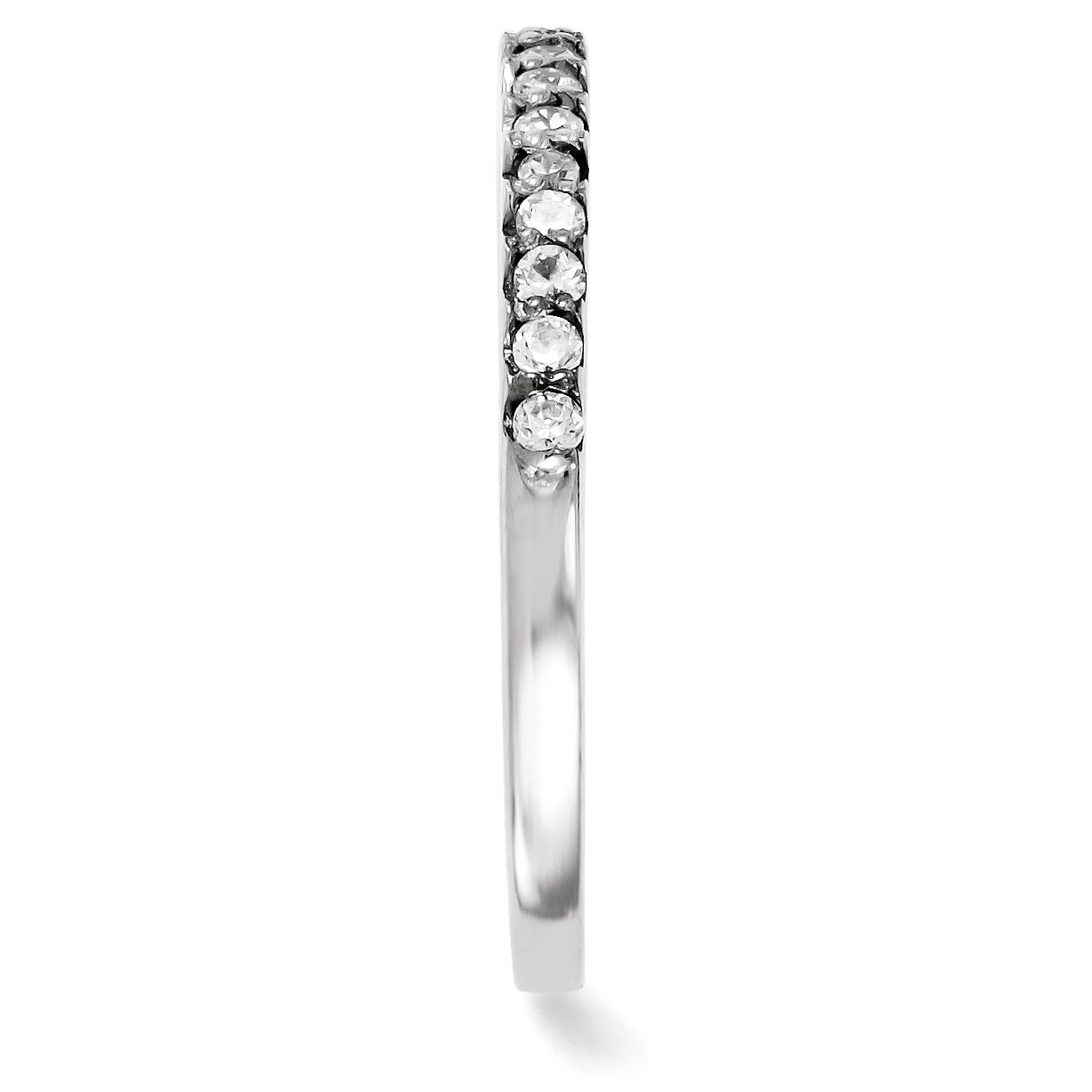Ring aus 14K Weißgold mit Diamant
