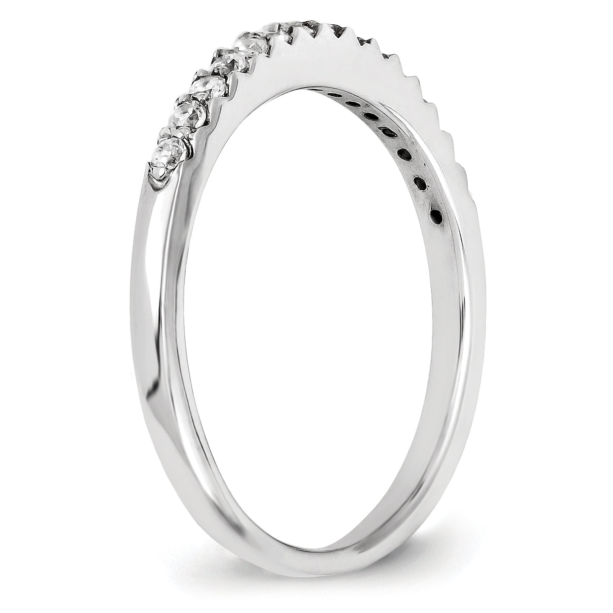 Ring aus 14K Weißgold mit Diamant