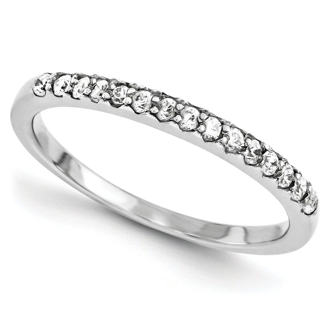 Ring aus 14K Weißgold mit Diamant