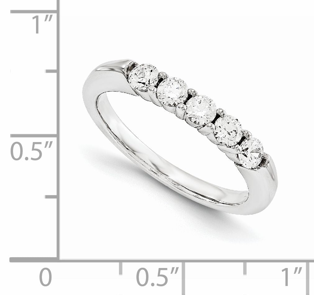 585 Weißgold Trauring mit natürlichem Diamant (0,75 ct, Farbe G-I, Reinheit I1)