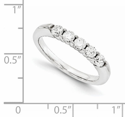 585 Weißgold Trauring mit natürlichem Diamant (0,75 ct, Farbe G-I, Reinheit I1)